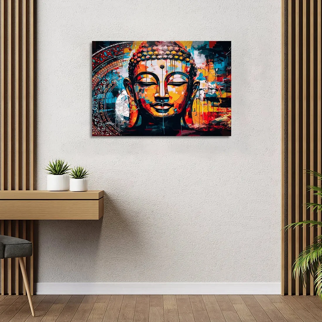 Vibrant Buddha Canvas Prints - Canvas Art Print for Home Office Bedroom Living Room Wall Decor - Image 4