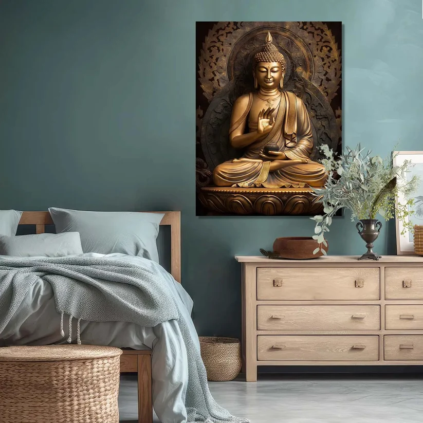 Vibrant Buddha Canvas Prints - Canvas Art Print for Home Office Bedroom Living Room Wall Decor - Image 2