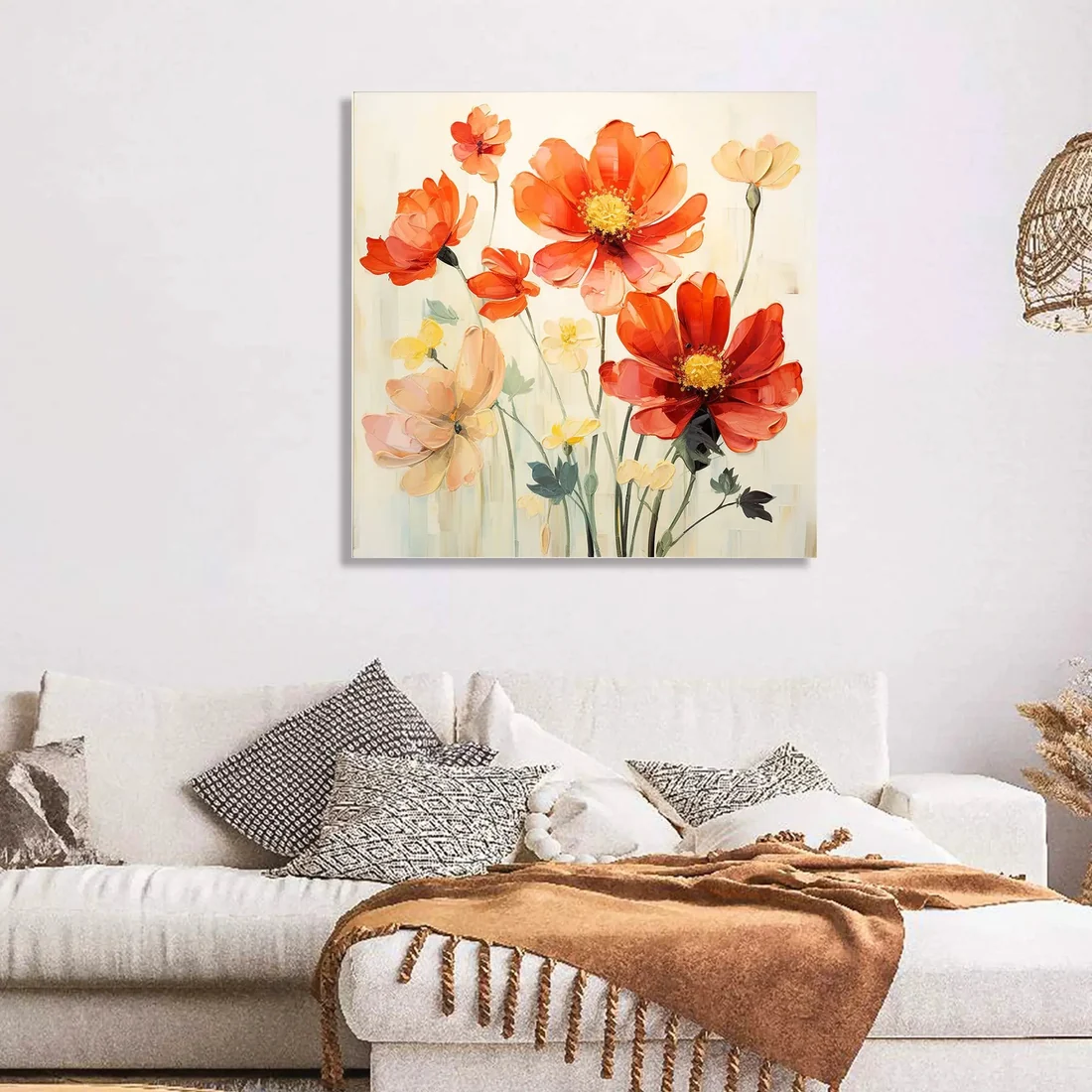 Vibrant Floral Canvas Print for Living Room Bedroom Home and Office Wall Decor - Image 4