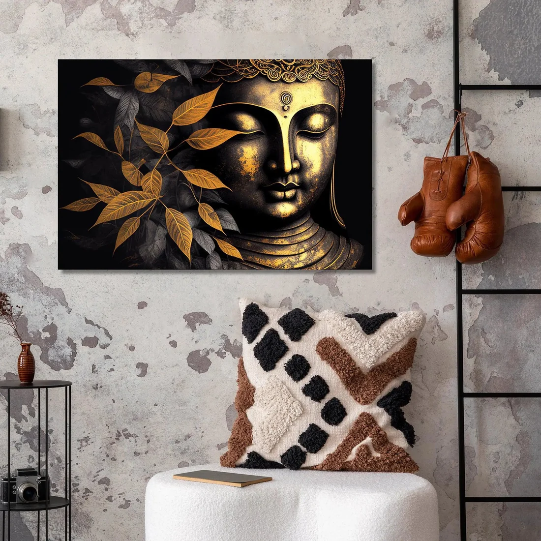 Golden Buddha Canvas Print - Large Canvas Art Print for Home and Living Room Wall decor - Image 2