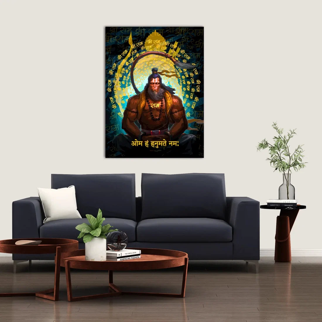 Majestic Indian God Hanuman Canvas Print | Spiritual Wall Art for Home Decoration - Image 5