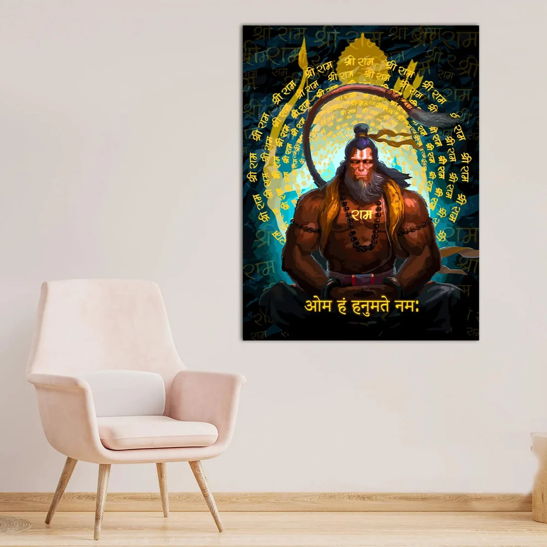 Majestic Indian God Hanuman Canvas Print | Spiritual Wall Art for Home Decoration - Image 2