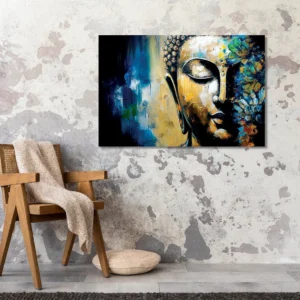 Vibrant Buddha Canvas Prints - Canvas Art Print for Home Office Bedroom Living Room Wall Decor