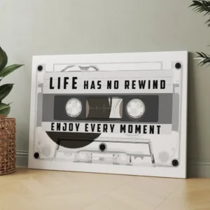 Positive Quote Cassette Canvas Art Print